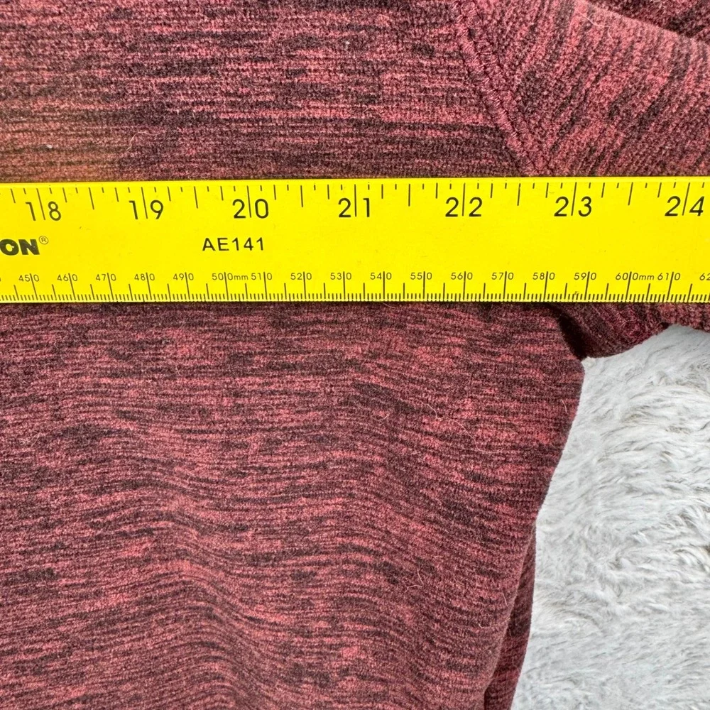 Banana Republic Arctic Fleece Pullover Mens XL Burgundy Heather 1/4 Zip Gorpcore